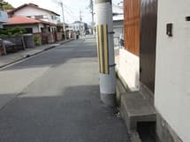 舗装へこみ