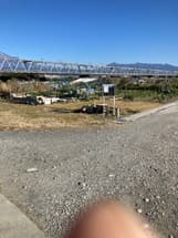 キウイ球場の側道凸凹