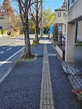 歩道アスファルトの凸